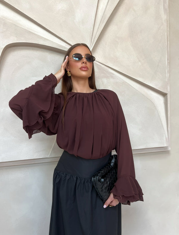 LOU RUFFLE BLOUSE