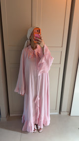 RUFFLE DRESS LIGHT PINK