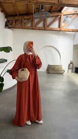 FARAH DRESS TERRACOTTA