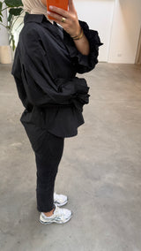 Elara ruffle blouse black