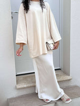 OVERSIZED SHIRT LIGHT BEIGE