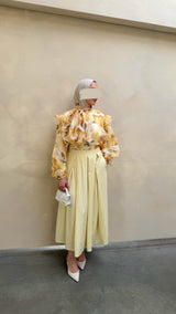 NALA PRINTED BLOUSE YELLOW