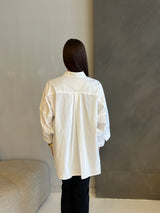 Oversized long blouse white