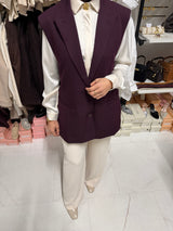 OVERSIZED GILET BORDEAUX
