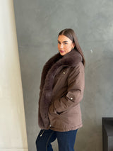 FAUX FUR COATBROWN
