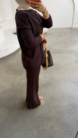 LIVIA KNIT SET- CHOCO