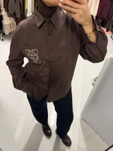 INSPIRED BLOUSE BROWN