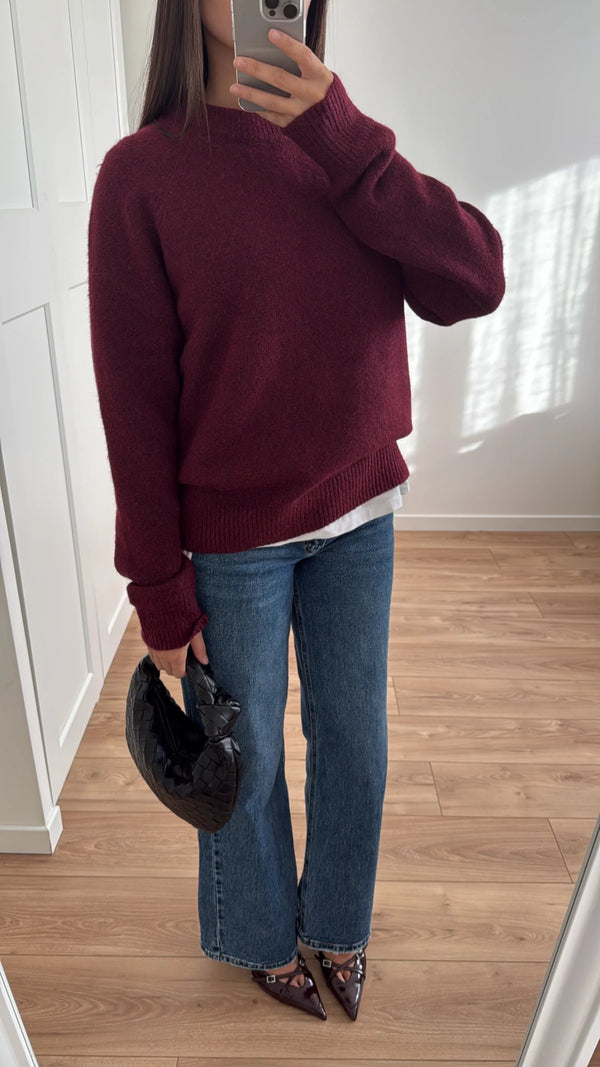 ORA SWEATER BURGUNDY