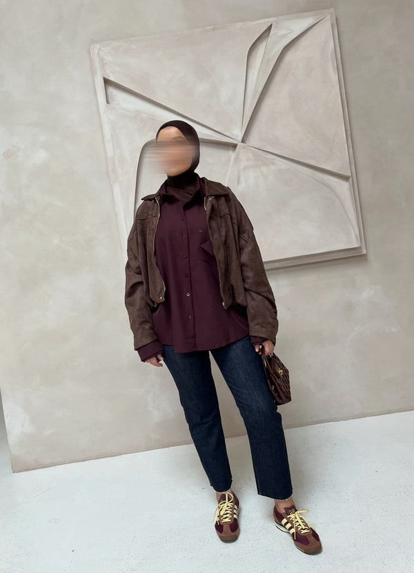 KALY BOMBER JACKET BORDEAUX