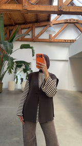 STRIPED LONGSLEEVE BROWN