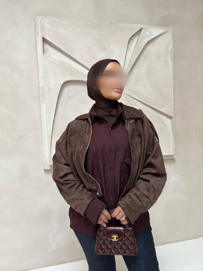 LANA BOMBER JACKET BROWN