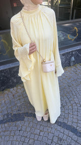 CHECKED DRESS YELLOW