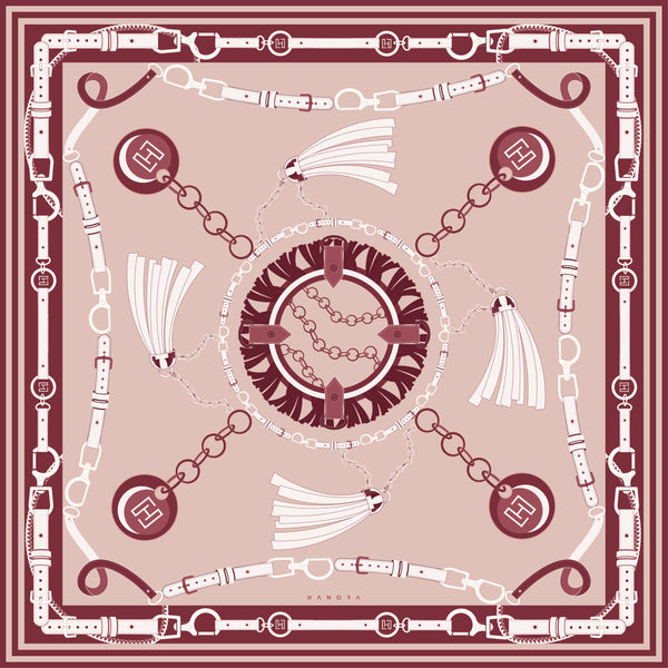 COTTON SHAWL BORDEAUX