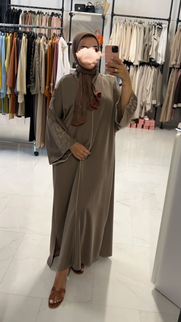 ARIA OVERSIZED ABAYA TAUPE