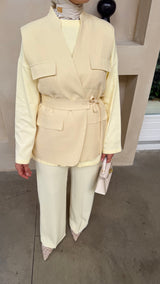 OVERSIZED COTTON SHIRT YELLOW
