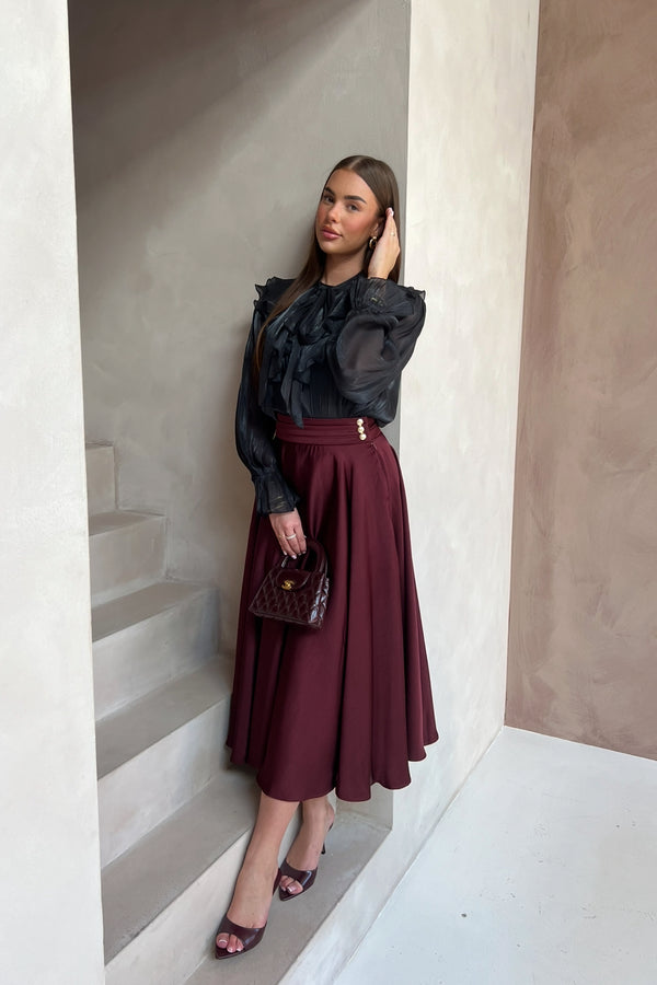 LARA SKIRT BORDEAUX