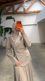 Elise tailored blazer taupe