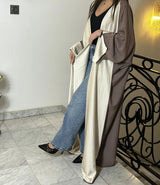 REVERSIBLE ABAYA KHALIJI  TAUPE