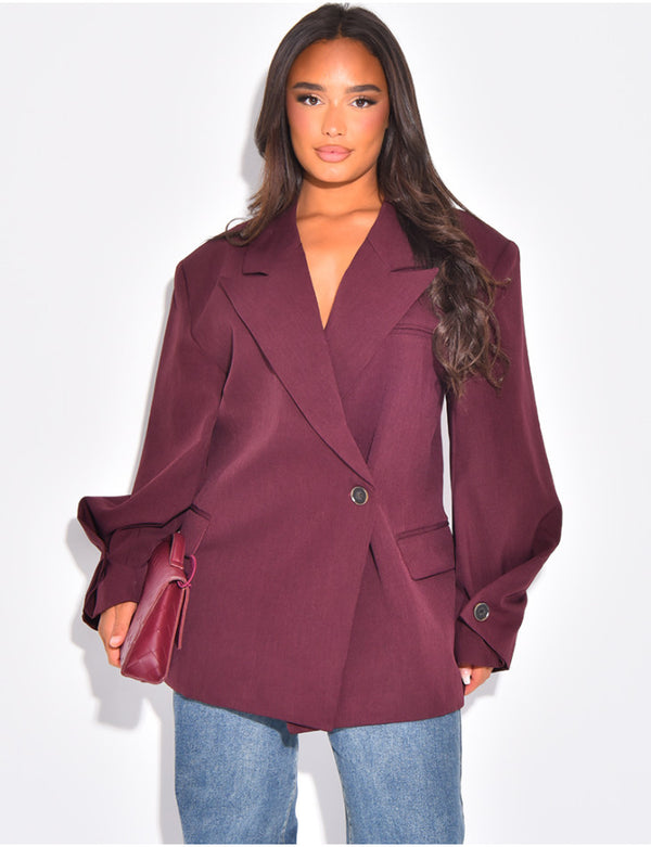 OVERSIZED BLAZER EVA BORDEAUX
