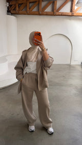 ESSENTIAL OVERSIZED PANTS- BEIGE