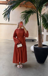 ZEIRA DRESS TERRACOTTA