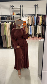 SPARKLE ABAYA SET- BURGUNDY