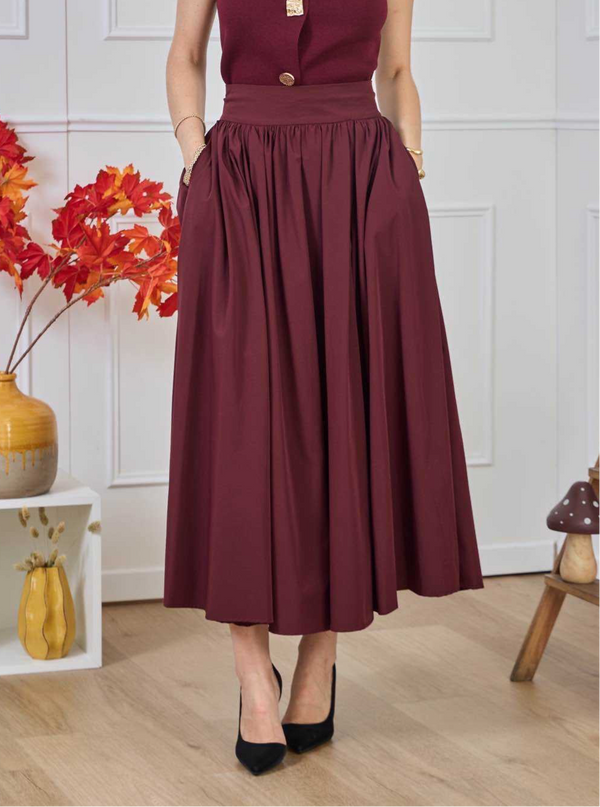 LAYA SKIRT BORDEAUX