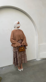 FIONA SKIRT BROWN/BEIGE