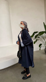 KARA EXTRA OVERSIZED TRENCHCOAT BLUE