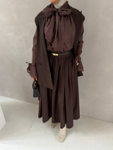 OVERSIZED GILET BROWN