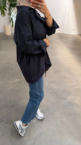 Wrap detail blouse navy blue