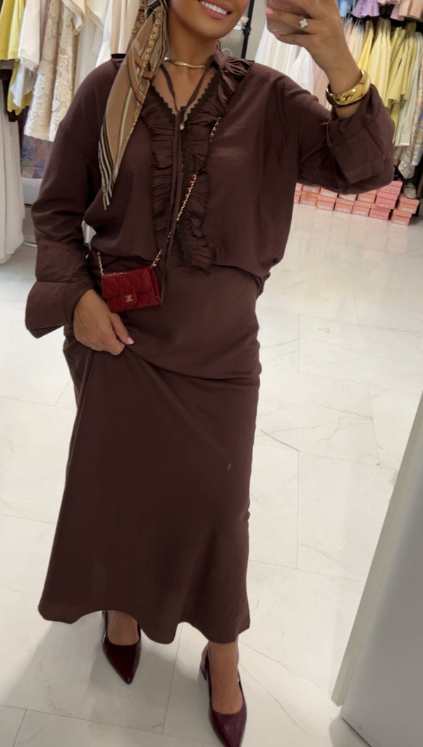 ENEL BLOUSE BROWN
