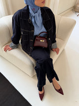 WIDE LEG JEANS DARK BLUE