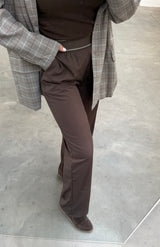 Inspired Wide Leg Pants Brown
