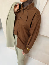 HANORA BLOUSE BROWN