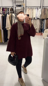 GINA WOOL SWEATER BORDEAUX