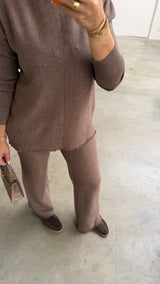 LIVIA KNIT SET- MOCHA
