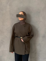 soly jacket brown- w25244