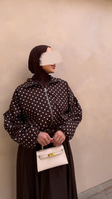 MELY VEST BROWN/WHITE