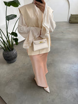 ELLI SATIN SKIRT PEACH