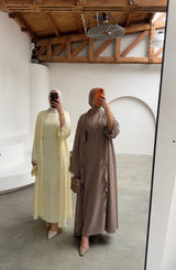 ABAYA SET MAÏA TAUPE