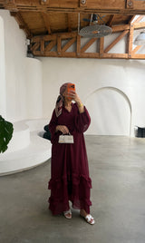 MIRANDA DRESS BURGUNDY