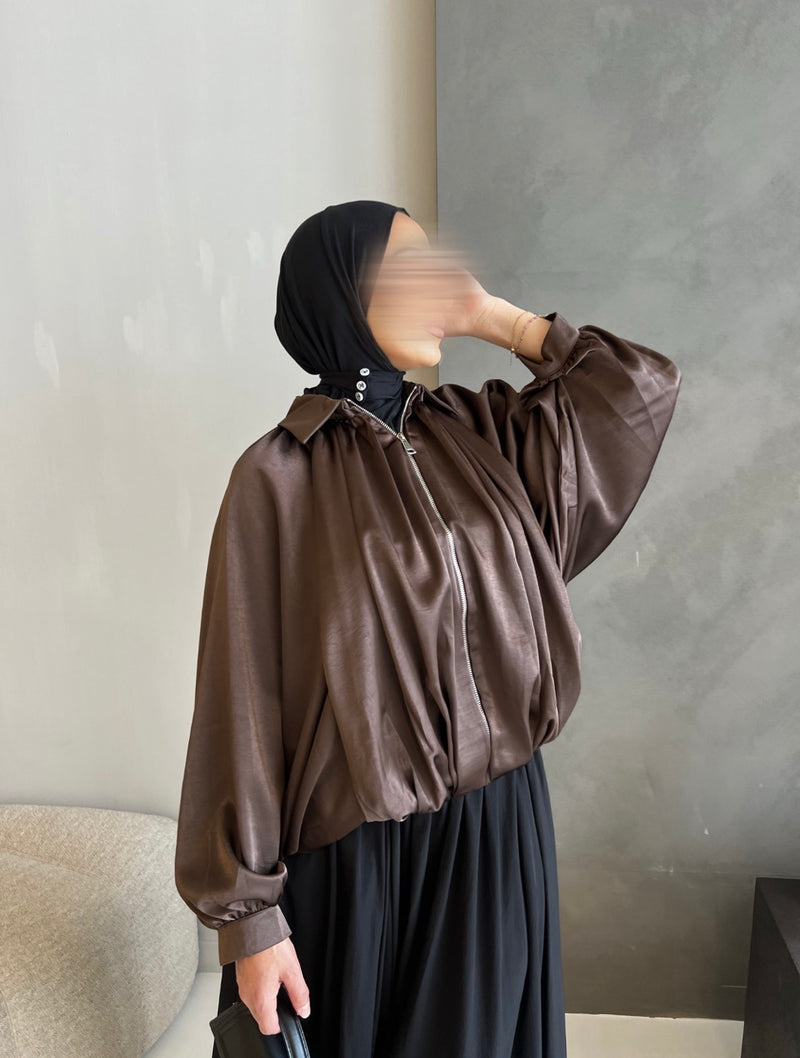 ZARA VEST BROWN