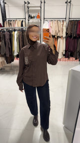 INSPIRED BLOUSE BROWN