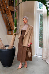 AYLA DRESS BROWN