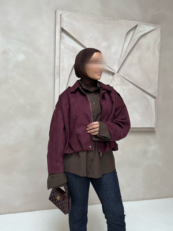 KALY BOMBER JACKET BORDEAUX