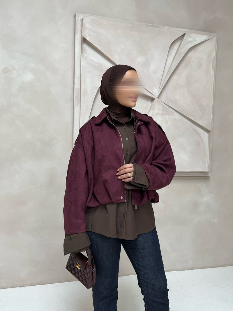 KALY BOMBER JACKET BORDEAUX