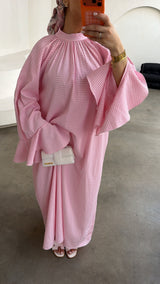 CHECKED DRESS PINK