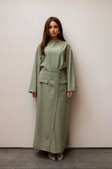 POCKET SKIRT SET GREEN