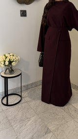 POCKET SKIRT SET BURGUNDY